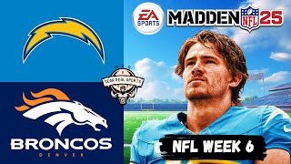 CHARGERS vs BRONCOS  NFL WEEK 5  MADDEN 25 Predictions [upl. by Doretta]