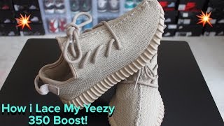 How To Lace Yeezy 350 Boost [upl. by Ahseki719]