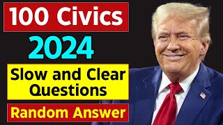 2024 random 100 civics questions and answers  US citizenship interview I N400 Interview [upl. by Normandy]