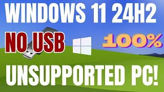 Upgrade to Windows 11 24H2 on Unsupported PC Without a USB  Easy No USB Method [upl. by Anehta]