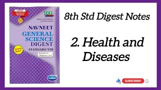 2Health and Diseases  Science Digest Notes  Std 8th [upl. by Petr]