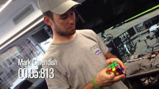 OPQS Rubiks Cube Battle Cavendish vs Petacchi [upl. by Nnaillij]