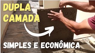 Como assentar piso com dupla camada simples e econômica 179 [upl. by Theodor353]