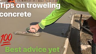 Tips on how to use a concrete trowel [upl. by Ulises601]