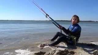 kiteboarding lesson  how to waterstart  One Launch Kiteboarding [upl. by Leese]