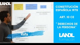 Constitución española 1978 para oposiciones y esquema artículo 10 título primero [upl. by Yanarp569]