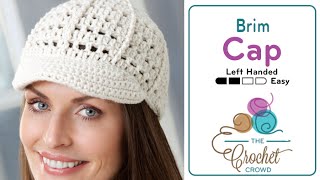 Left Hand Crochet Visor Hat  The Crochet Crowd [upl. by Christal]