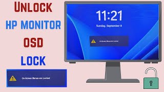 How to unlock HP monitor OSD lock within a Minute [upl. by Peter]