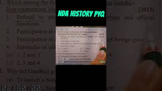 NDA PYQ  History  the Gandhian era and Swaraj party ndaexam ndapreparation satisfying shorts [upl. by Yerfej]