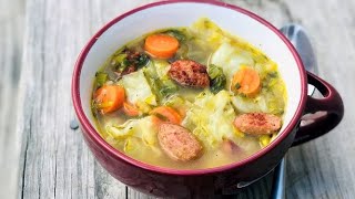 Cabbage and Sausage Soup for Weight Loss  Cabbage Soup  Brown Girls Kitchen [upl. by Aohk]