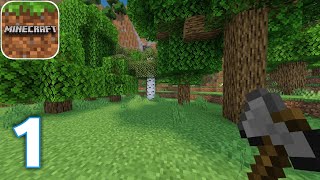 Minecraft Mobile Survival Walkthrough Part 1  The Introduction  Android No Commentary [upl. by Rebmeced]