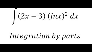 Calculus Help Integral ∫ 2x3 lnx2 dx  Integration by parts  Techniques  SOLVED [upl. by Assital]