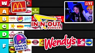 Adin Ross amp Corinna Kopf Rank The BEST Fast Food Resturants Very Funny [upl. by Annoled]