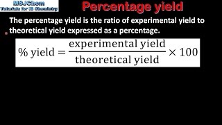 13 Percentage yield [upl. by Stone]