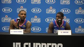 Jawun Evans and Sindarius Thornwell Press Conference  2018 LA Clippers Media Day [upl. by Daphne]