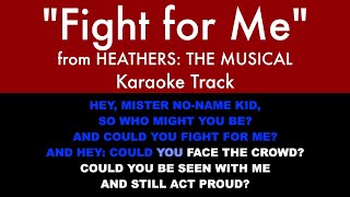 quotFight for Mequot from Heathers The Musical  Karaoke Track with Lyrics on Screen [upl. by Tresa122]