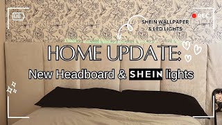 HOME UPDATE NEW HEADBOARD  USING SHEIN PRODUCTS  DIY WALL TO WALL HEADBOARD FOR R800 SA YOUTUBER [upl. by Auqemahs375]