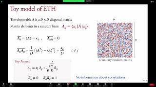 The Eigenstate Thermalization Hypothesis and Free Probability [upl. by Eugen]