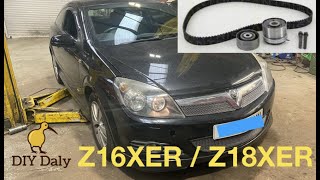 Vauxhall  Opel 16 petrol timing belt replacement Z16XER Z18XER [upl. by Aleuqahs]