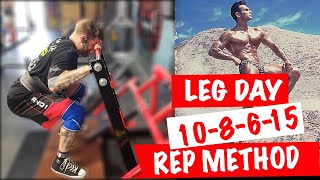 10 8 6 15 Workout Vince Gironda Leg Workout [upl. by Ahsieki534]