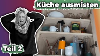 Küche ausmisten Teil 2 Tassen und Gläser ausmisten ChaosKüchenschränke organisieren [upl. by Annekam]