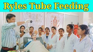 Nasogastric Tube Feeding  Ryles Tube Feeding Procedure  Clinical Demonstration  Health Sector [upl. by Jillene]