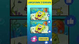 Encontre os 3 Erros com Bob Esponja 🌊🏠  Desafio Divertido no Fundo do Mar [upl. by Delfine]