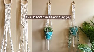 DIYEasy Macrame Plant HangerMacrame TutorialPlant Hanger With Beads22021 [upl. by Aicirtac997]