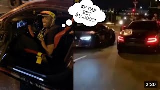 RAPPER LIL UZI BET 100000 ON RACE WITH HELLCAT IN THE HOOD GONE WRONG [upl. by Esikram]