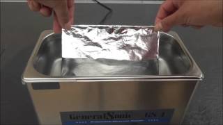 Testing the performance and quality of your ultrasonic cleaner  foil test [upl. by Odlanyer]