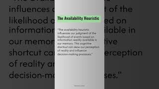 Philosophy Insights  The Availability Heuristic [upl. by Moises33]