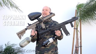 Tippmann Stormer Elite Dual Fed Paintball Marker  Shooting Video [upl. by Odicalp]