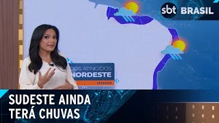 Chuvas ainda atingem o Sudeste mas em menor volume  SBT Brasil 260324 [upl. by Klinges]