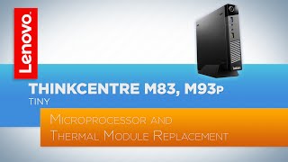 ThinkCentre M83  M93p Tiny Desktop  Microprocessor and Thermal Module Replacement [upl. by Nylsaj]