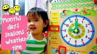 How To Teach Toddlers The Months Of The Year Days Of The Week Time Seasons And Weather [upl. by Assilym]