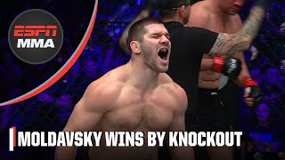 Valentin Moldavsky wins PFL debut by knocking out Ante Delija  ESPN MMA [upl. by Wight]