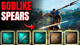 Assassins Creed Valhalla  The STRONGEST SPEARS and How To Get Them [upl. by Maribelle]