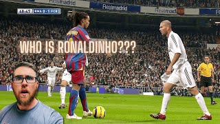 WHO IS RONALDINHO American Reacts to LEGENDARY Moments By Ronaldinho [upl. by Nosredneh830]