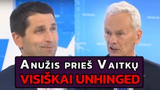 ANUŽIS prieš VAITKŲ  NEREALUS IŠTRINTAS TV3 INTERVIU  Karalius Reaguoja [upl. by Eneleuqcaj]