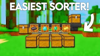 AUTOMATIC SORTING system in Minecraft Bedrock 120 — TUTORIAL [upl. by Teresa]