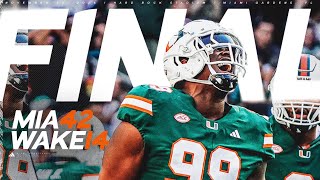 Miami Hurricanes Vs Wake Forest Demon Deacons OUR DEFENSE SHOWED UP Game 11 Recap [upl. by Ramgad]