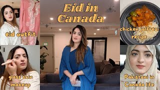 Eid Vlog  Get ready with me on eid easy Eid makeup amp eid in Canada experience [upl. by Alakim]