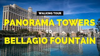 Exploring Las Vegas Walking from Panorama Towers to Bellagio Fountain  Steve Gonzalez [upl. by Danyluk257]