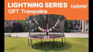 LeJump 12 FT Lightning Springless Trampoline Installation Instruction [upl. by Annia686]