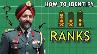 Indian Army Ranks  Ranks of Officers JCO NCO in indian Army  Ranks Hierarchy insignia badges [upl. by Lanae638]