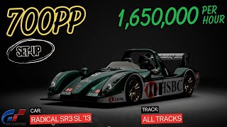 Easy Money Method GT7  Radical SR3 SL 13  Money Grind  700PP  Gran Turismo 7  GT7 [upl. by Enelra]