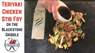 Teriyaki Chicken Stir Fry Recipe on the Blackstone Griddle [upl. by Esenahs]