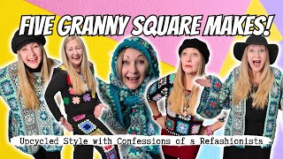 5 Easy Granny Square Makes  No Crochet Skills Needed [upl. by Hiller]