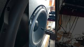 ASCENDO The 32“ excursion flex test with music in slowmotion hometheater subwoofer infrasonic [upl. by Anayad228]