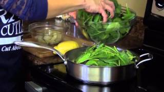 Spinach and Mushrooms  Light and Healthy Side Dish  RadaCutlerycom [upl. by Hadleigh]